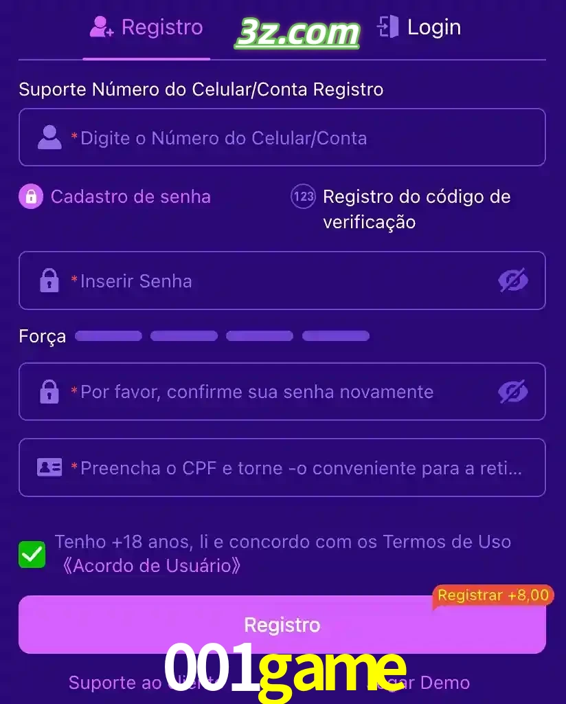 bonus de cadastro imediato